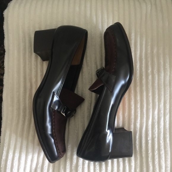 Blocked heal brown loafers - Picture 4 of 8